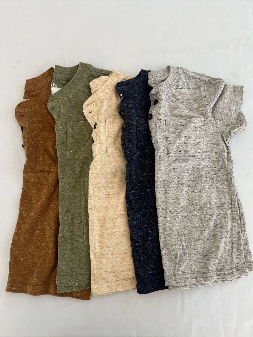 Kids Cat and Jack Neutral Heathered shirts bundle- Set of 5